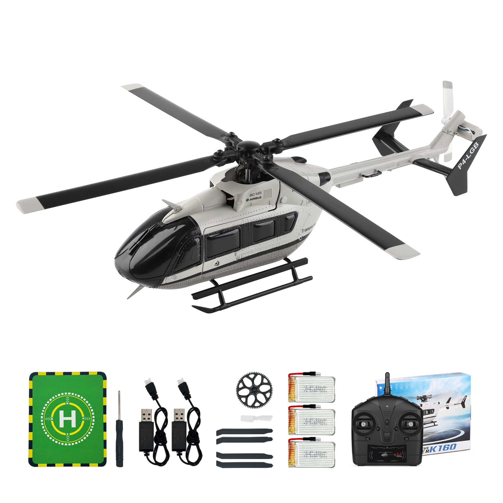 Rc Helicopter Electric - WLtoys XK K160 EC-145 (Airbus) RC