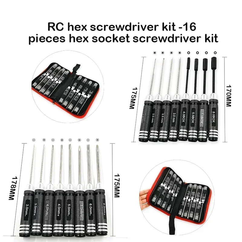 Rc Helicopter Tool Kit - RC Hex Driver Set - 16pcs