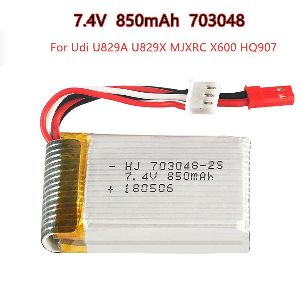 1-5pcs  2s 7.4V 850mAh 703048  - Rc Helicopter Battery avaliação e preço