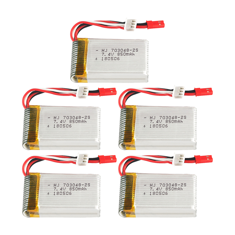 1-5pcs  2s 7.4V 850mAh 703048  - Rc Helicopter Battery avaliação e preço