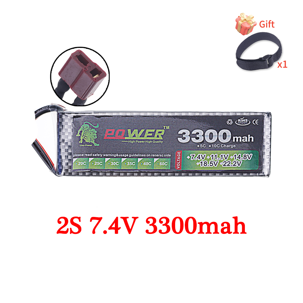 60C Lipo Battery 3300mAh 7.4V  - Rc Helicopter Parts avaliação e preço
