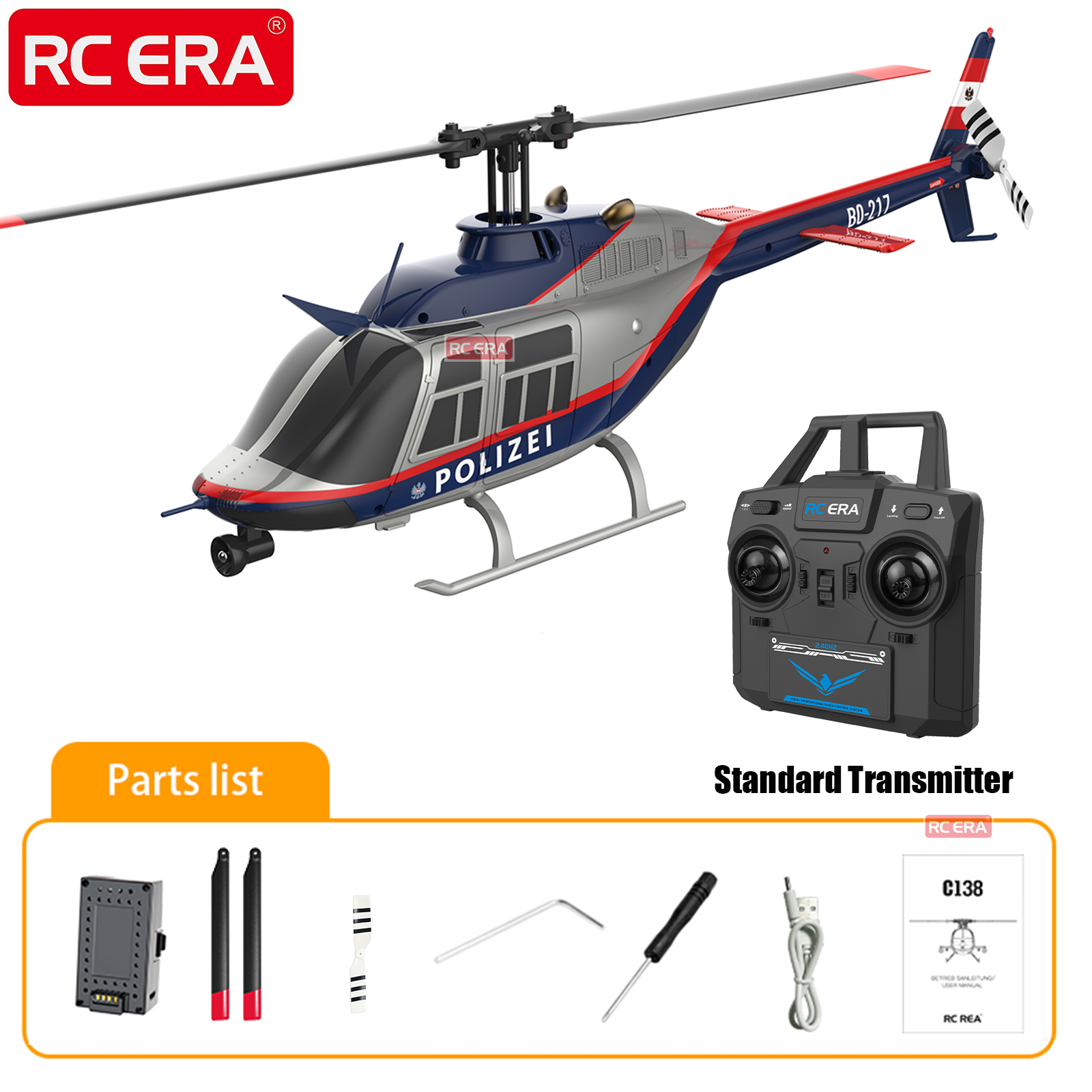 RC ERA C138 BELL 206 Jet Range - Rc Helicopter Gyro avaliação e preço