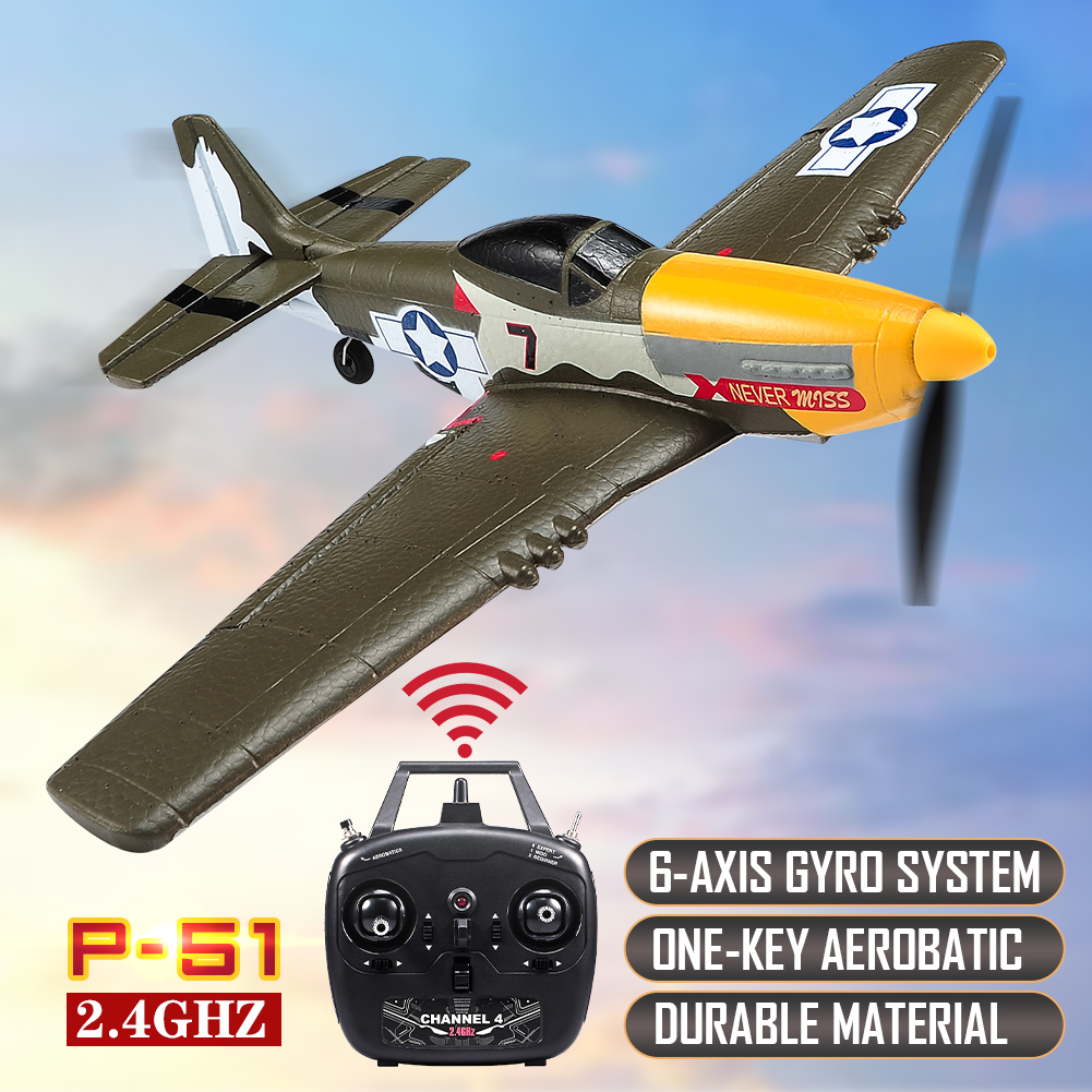 RC Plane P51 Mustang 2.4G Radi - Rc Helicopter Large avaliação e preço