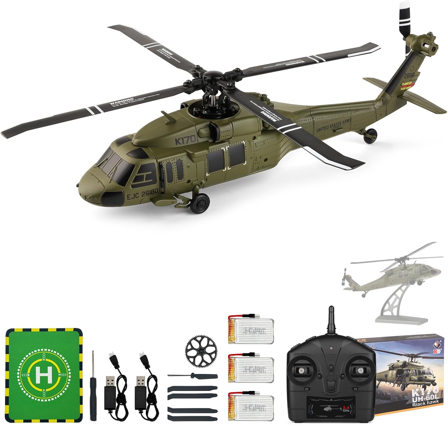 WLtoys K170 Brushless 4-CH RC  - Rc Helicopter Gyro avaliação e preço