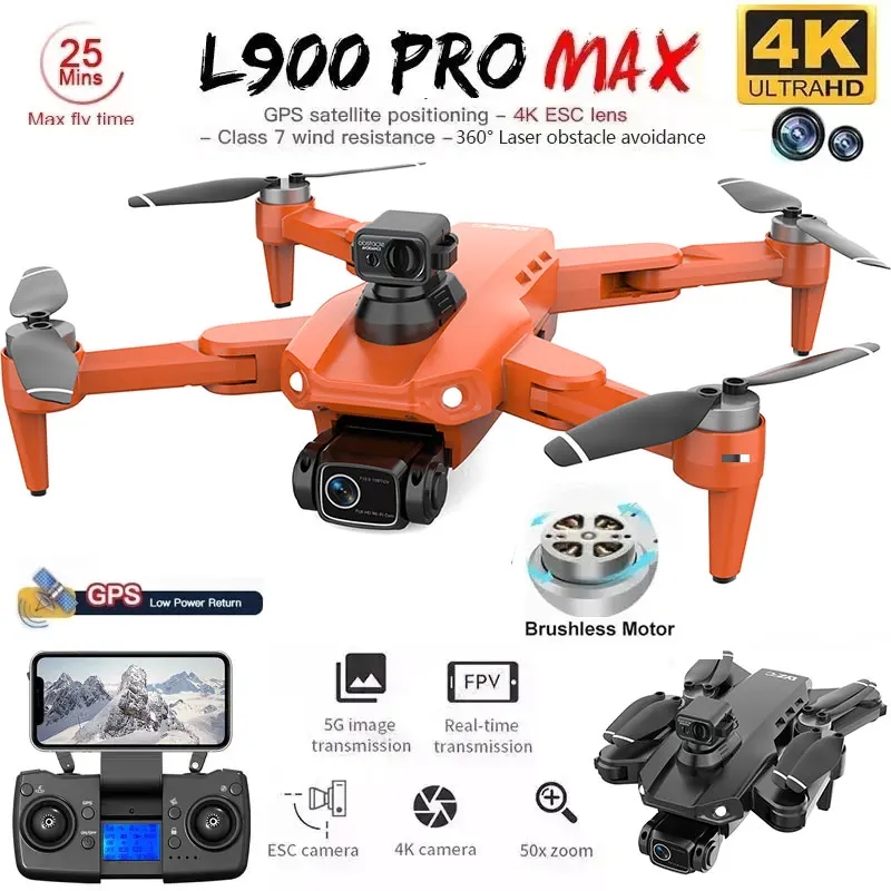 L900 Pro MAX GPS Drone 4K Prof - Rc Helicopter Electric avaliação e preço