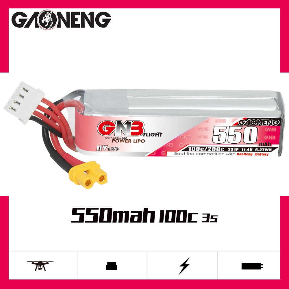 GNB HV 11.4V 550mAh 100C/200C  - Rc Helicopter Parts avaliação e preço