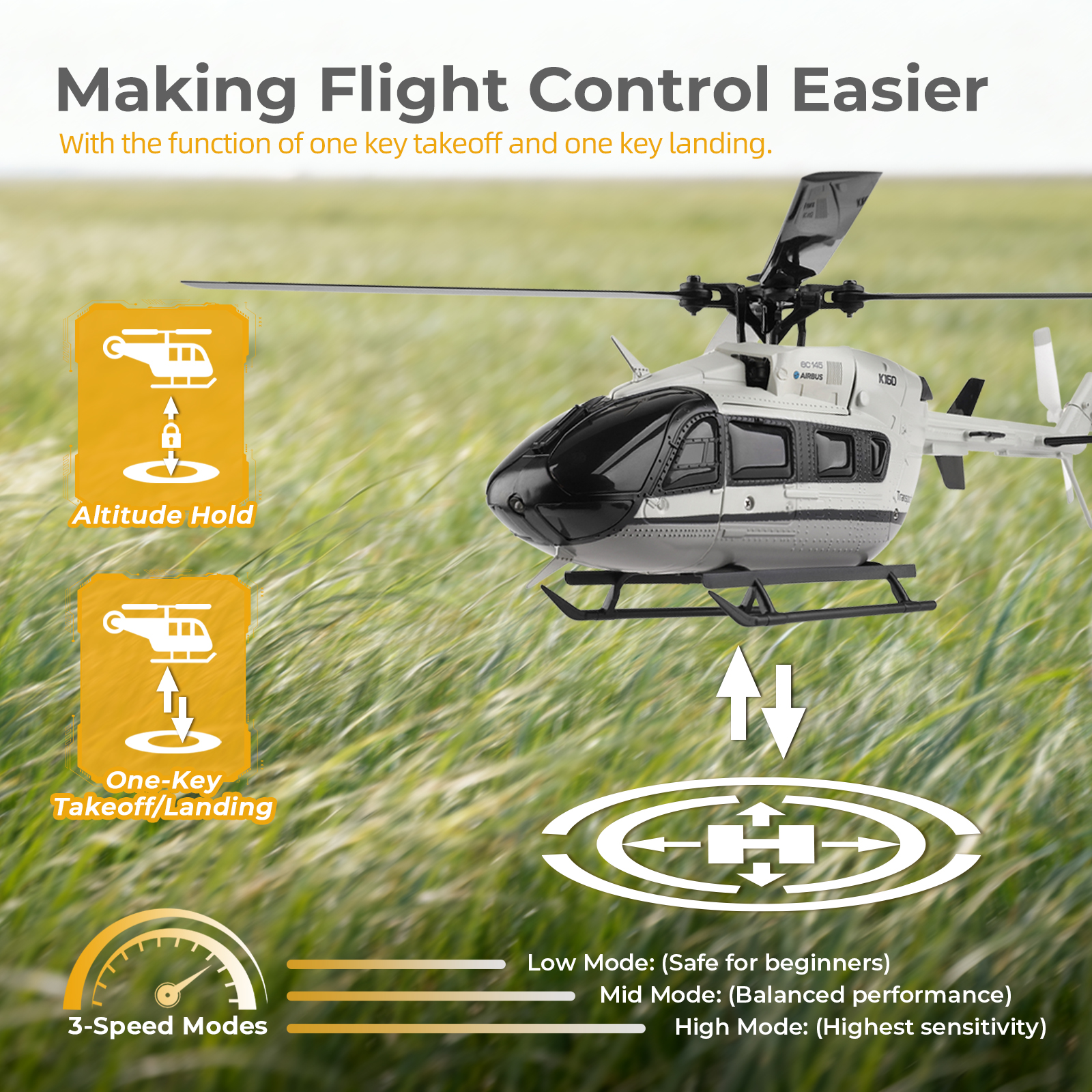 WLtoys XK K160 EC-145 (Airbus) - Rc Helicopter Electric avaliação e preço