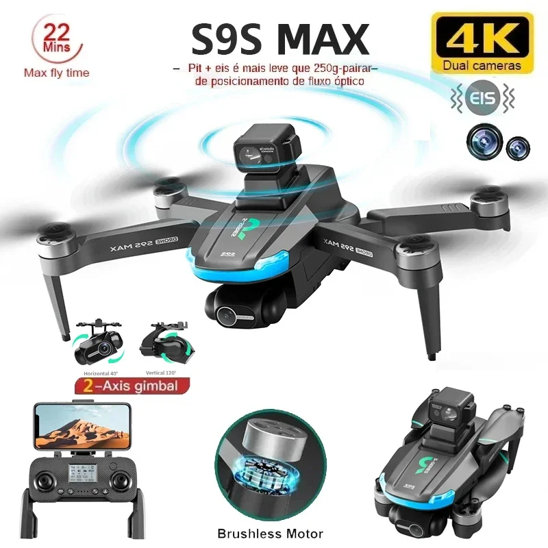 NEW S9S MAX MINI Drone 4K 2-Ax - Rc Helicopter Mini avaliação e preço