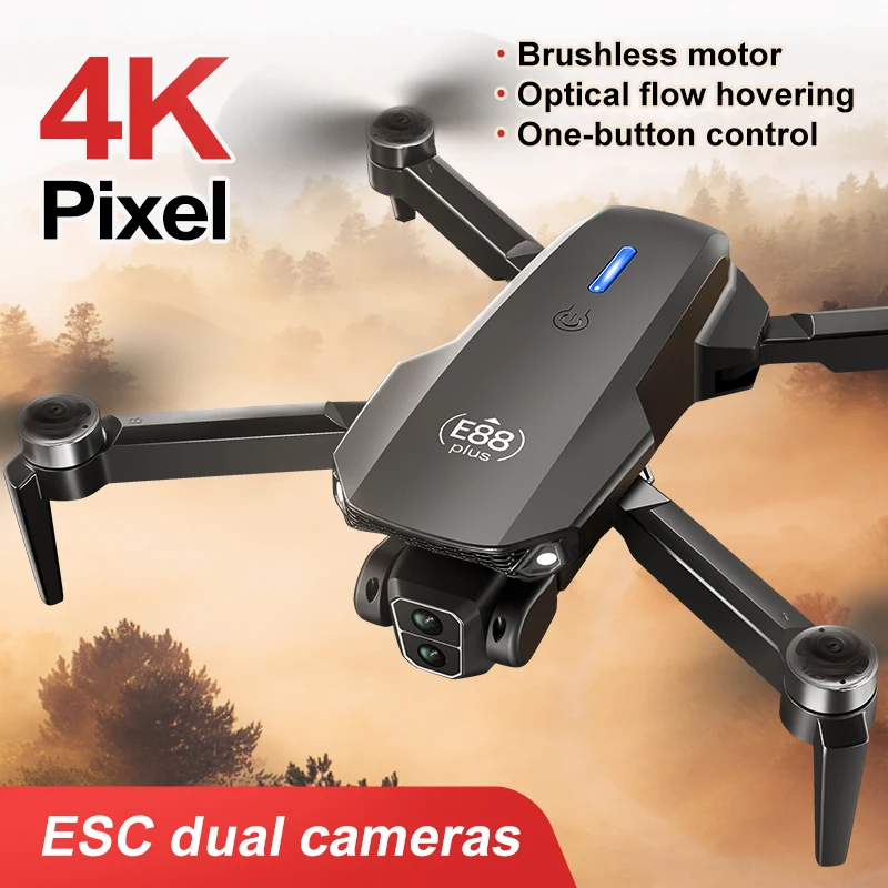 New E88 Plus Quadcopter Drone: - Rc Helicopter Case avaliação e preço