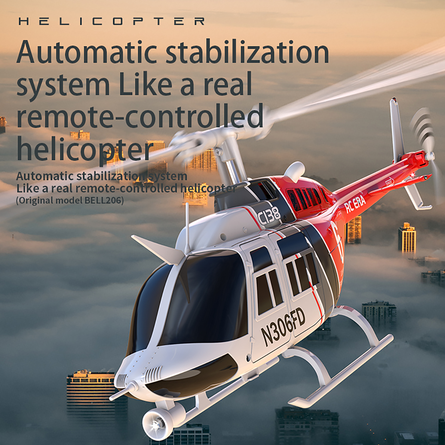 C138 206 Remote Controlled Hel - Rc Helicopter Gyro avaliação e preço