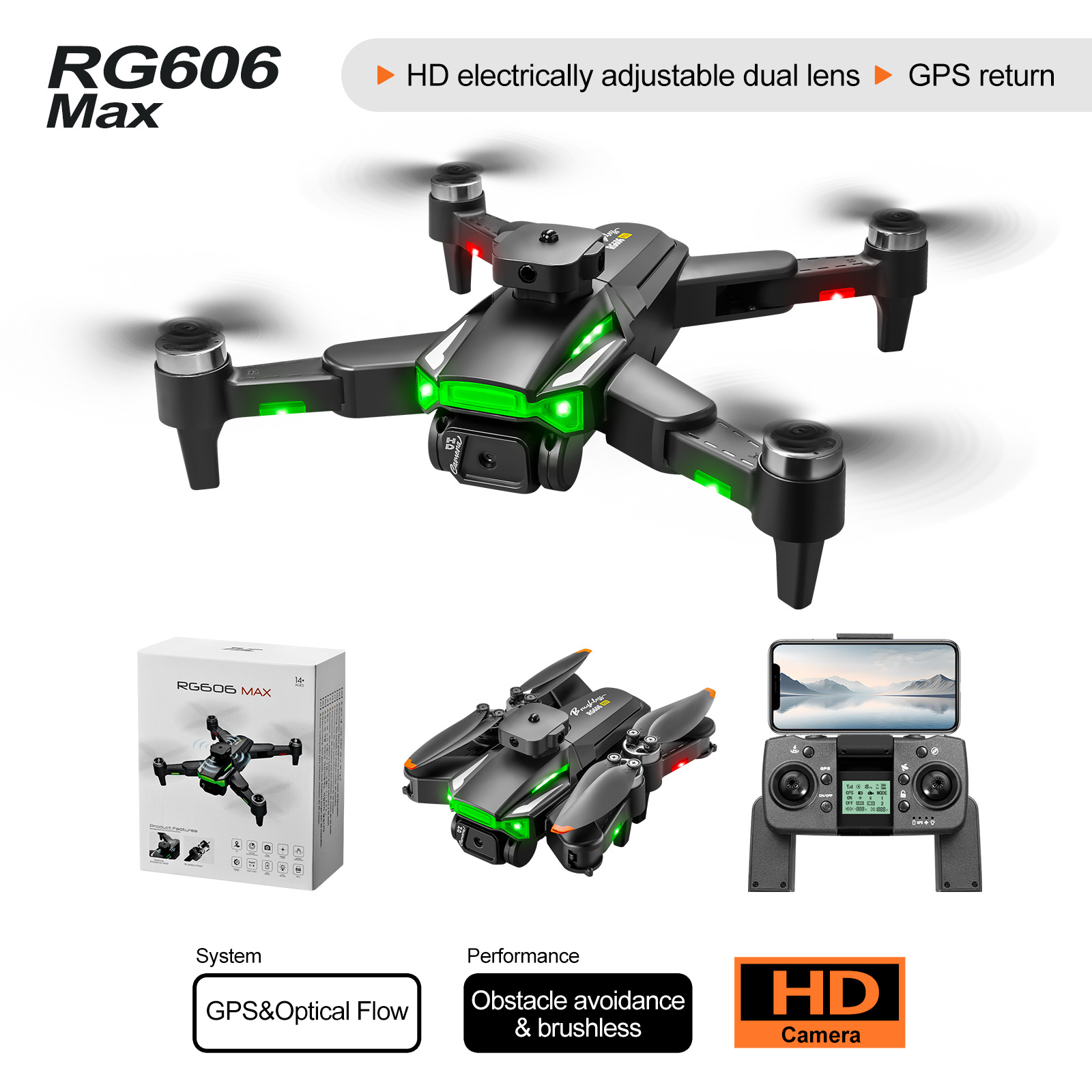 RG606MAX Drone 8K Professional - Rc Helicopter Large avaliação e preço