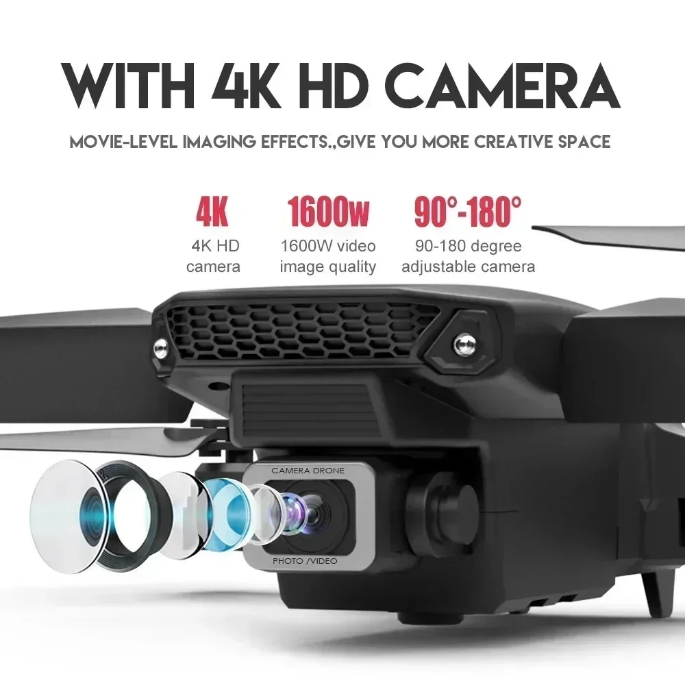 E88 Pro WIFI FPV Drone Wide An - Rc Helicopter Case avaliação e preço