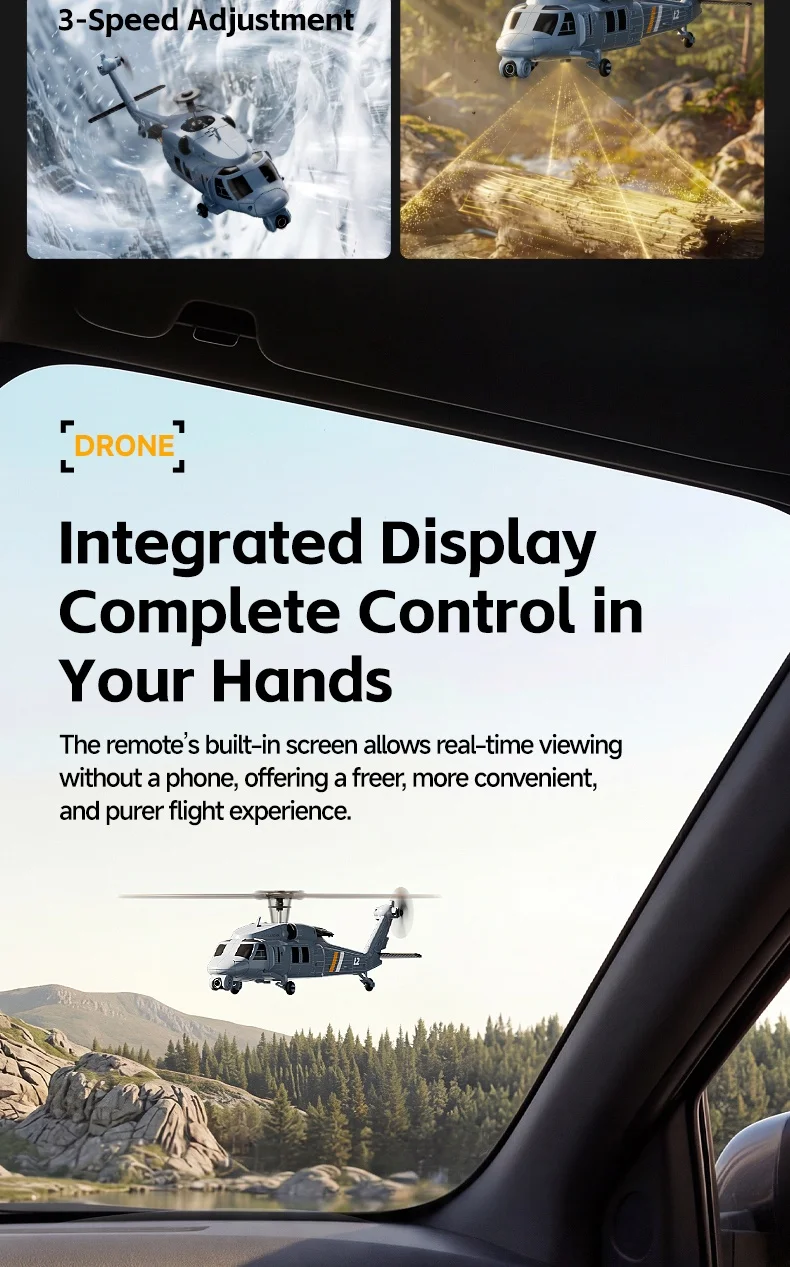 Military Remote Control Screen - Rc Helicopter Single Rotor avaliação e preço