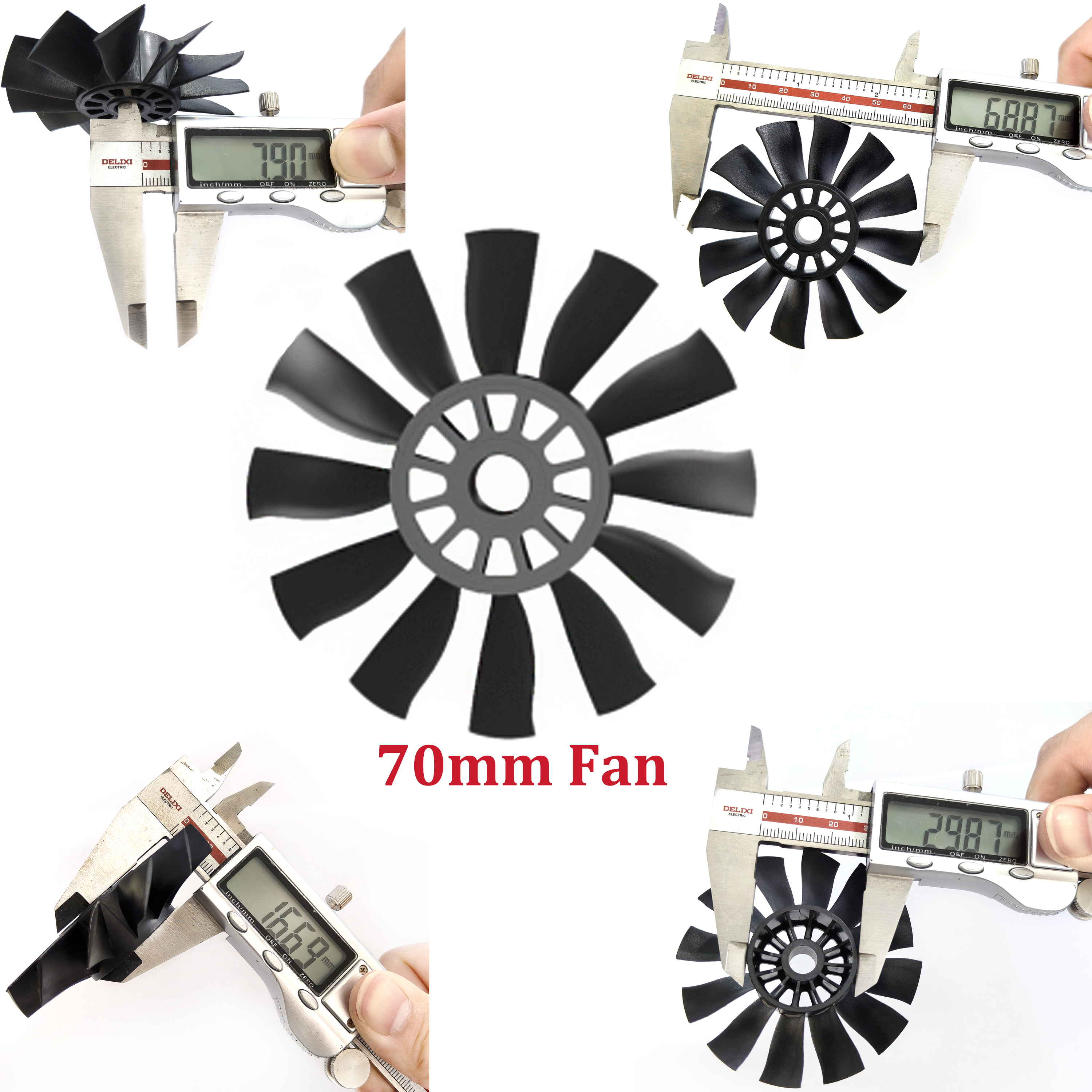 QX-MOTOR 12Blades CW CCW 70mm  - Rc Helicopter Blade avaliação e preço
