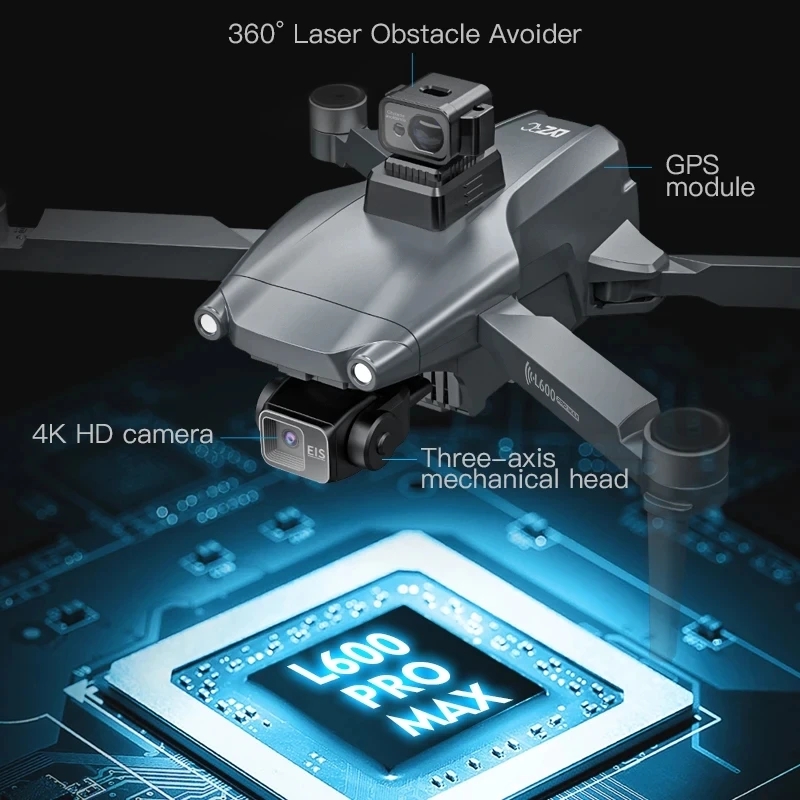 L600 PRO MAX GPS Drone Profess - Rc Helicopter Electric avaliação e preço