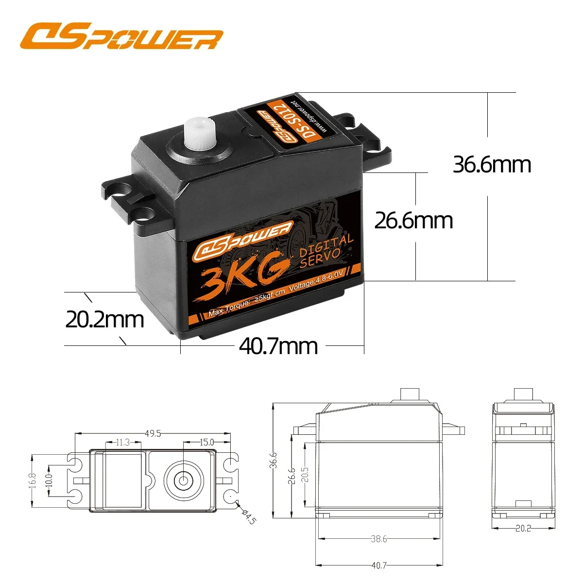 DSpower 3KG Plastic Gear Water - Rc Helicopter Servo avaliação e preço