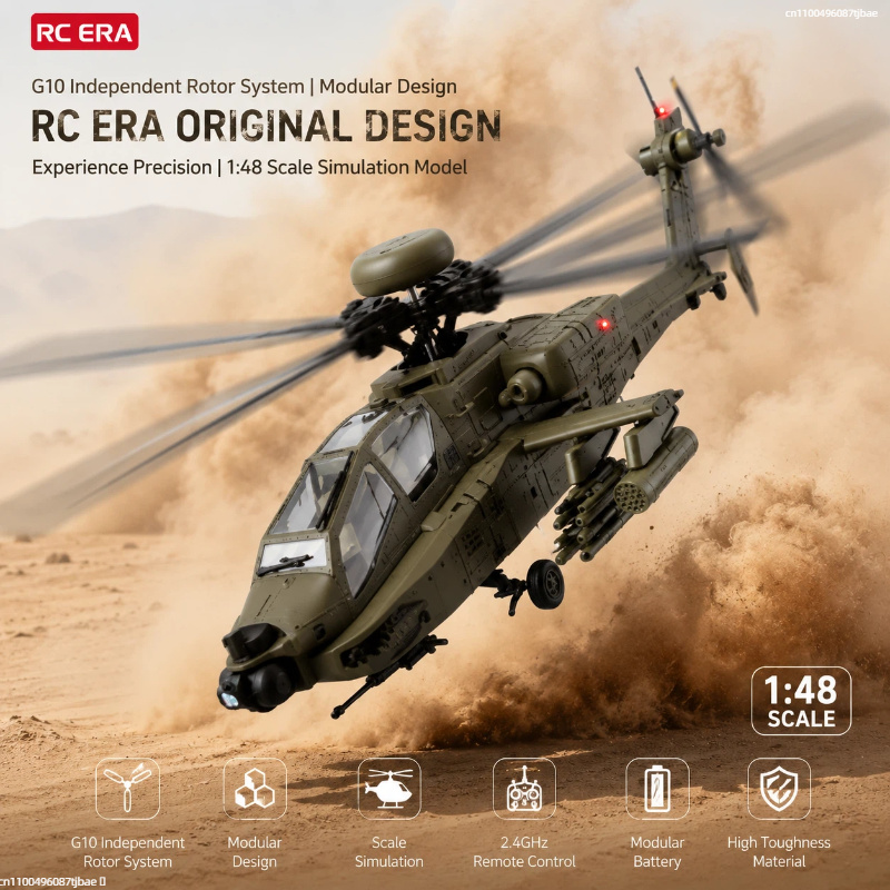 Rc Era Ah 64d Apache Helicopte - Rc Helicopter Single Rotor avaliação e preço