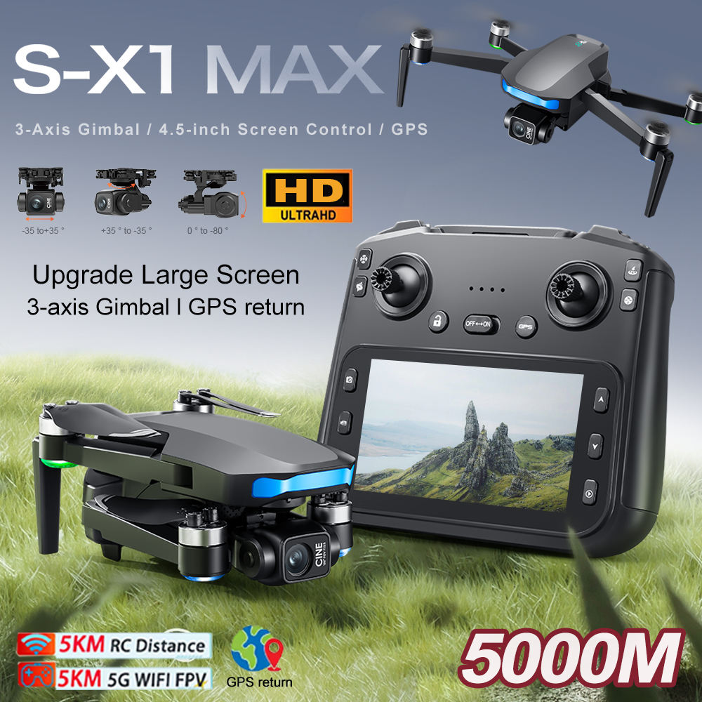 New S-X1 MAX Drone GPS 8K Prof - Rc Helicopter Electric avaliação e preço