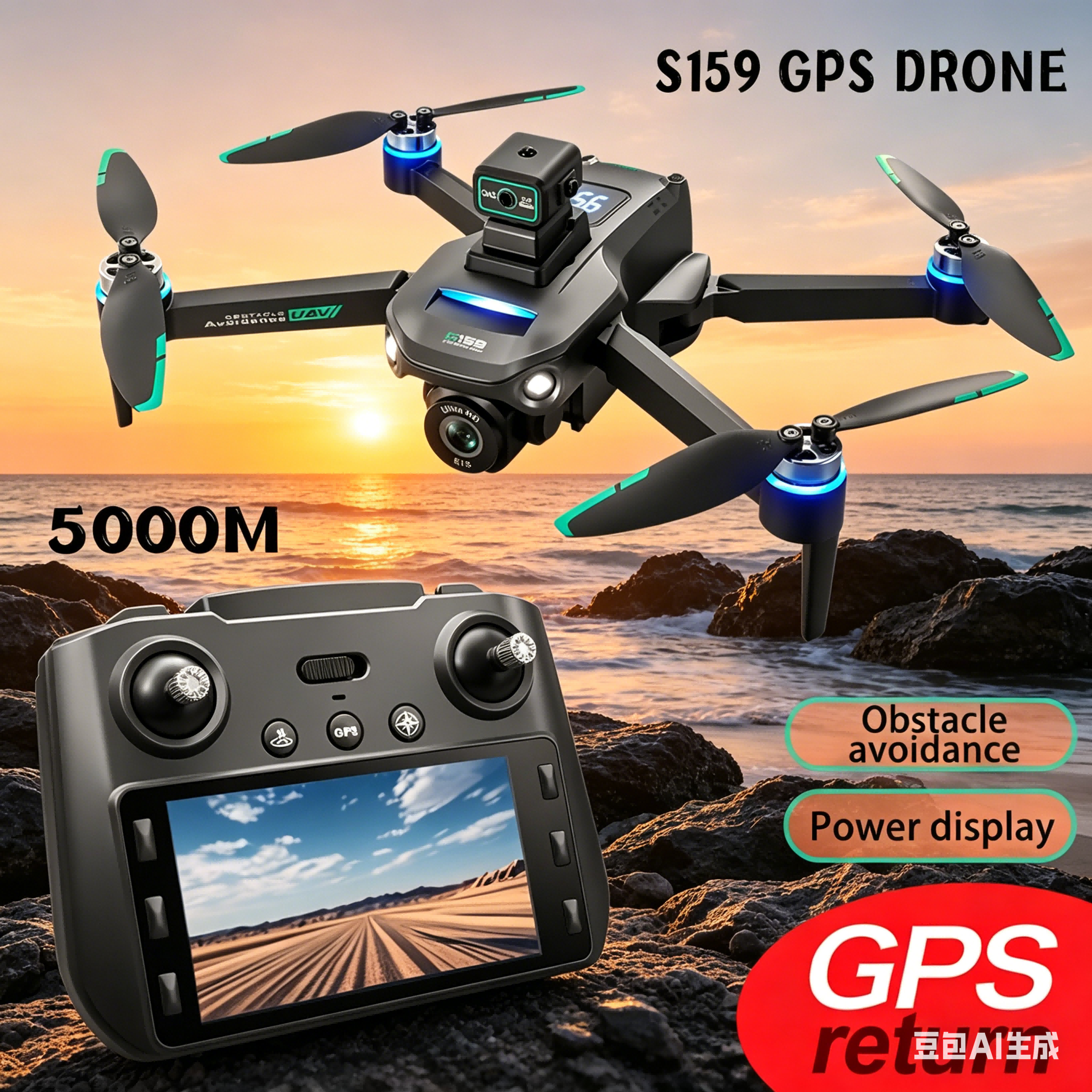 S159 GPS Drone 4K Profesional  - Rc Helicopter Electric avaliação e preço