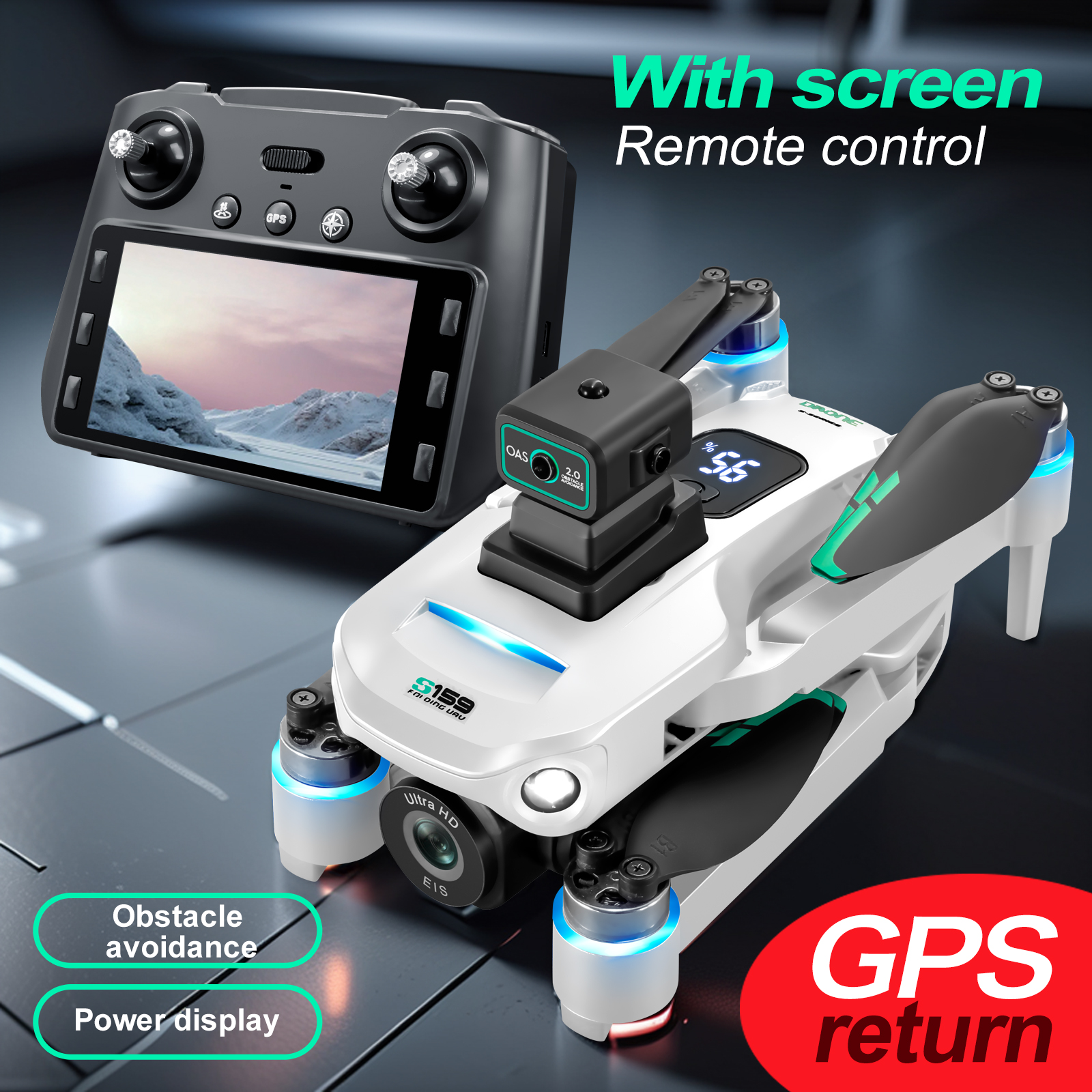 S159 GPS Drone 4K Profesional  - Rc Helicopter Electric avaliação e preço