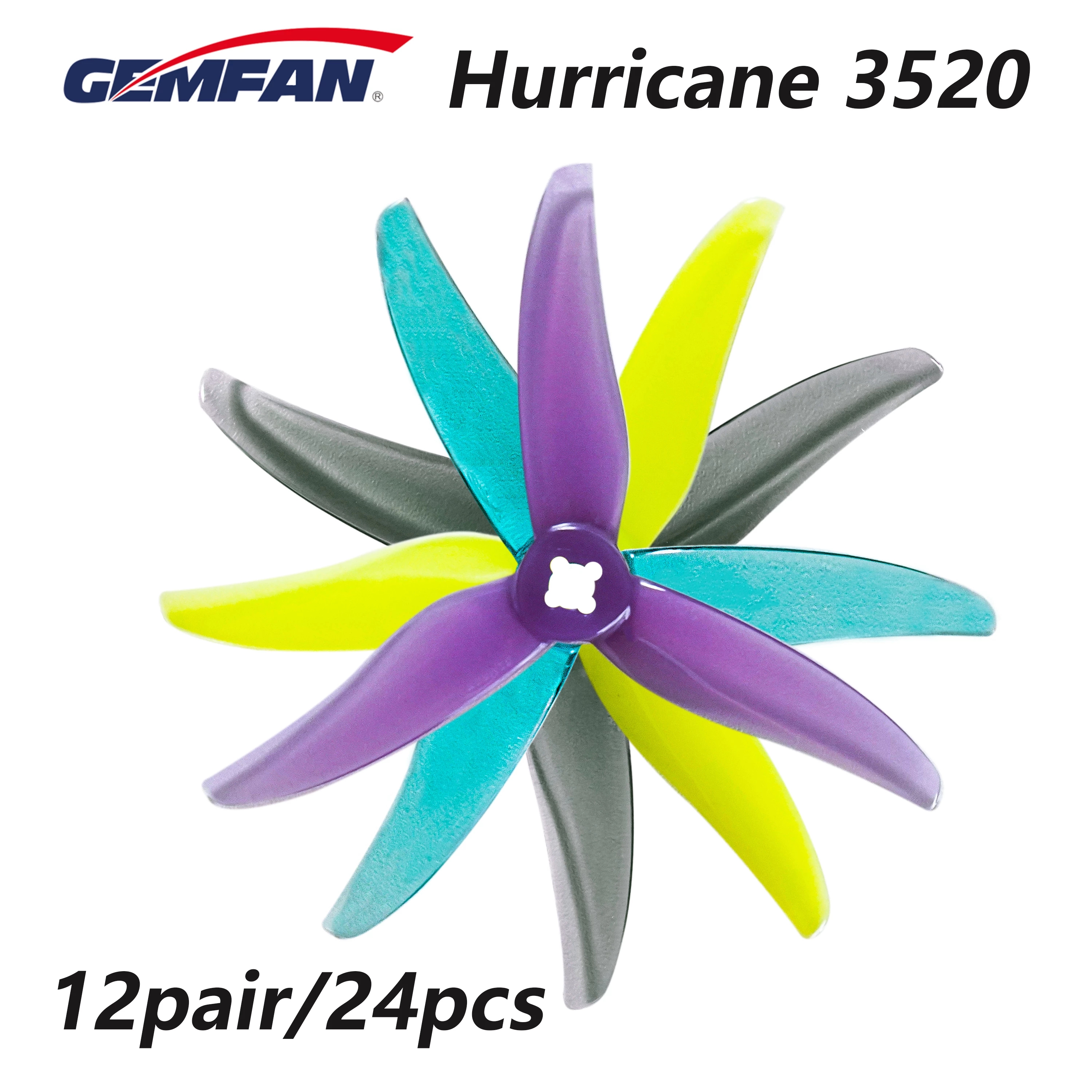 24pcs/12pairs Gemfan Hurricane - Rc Helicopter Blade avaliação e preço