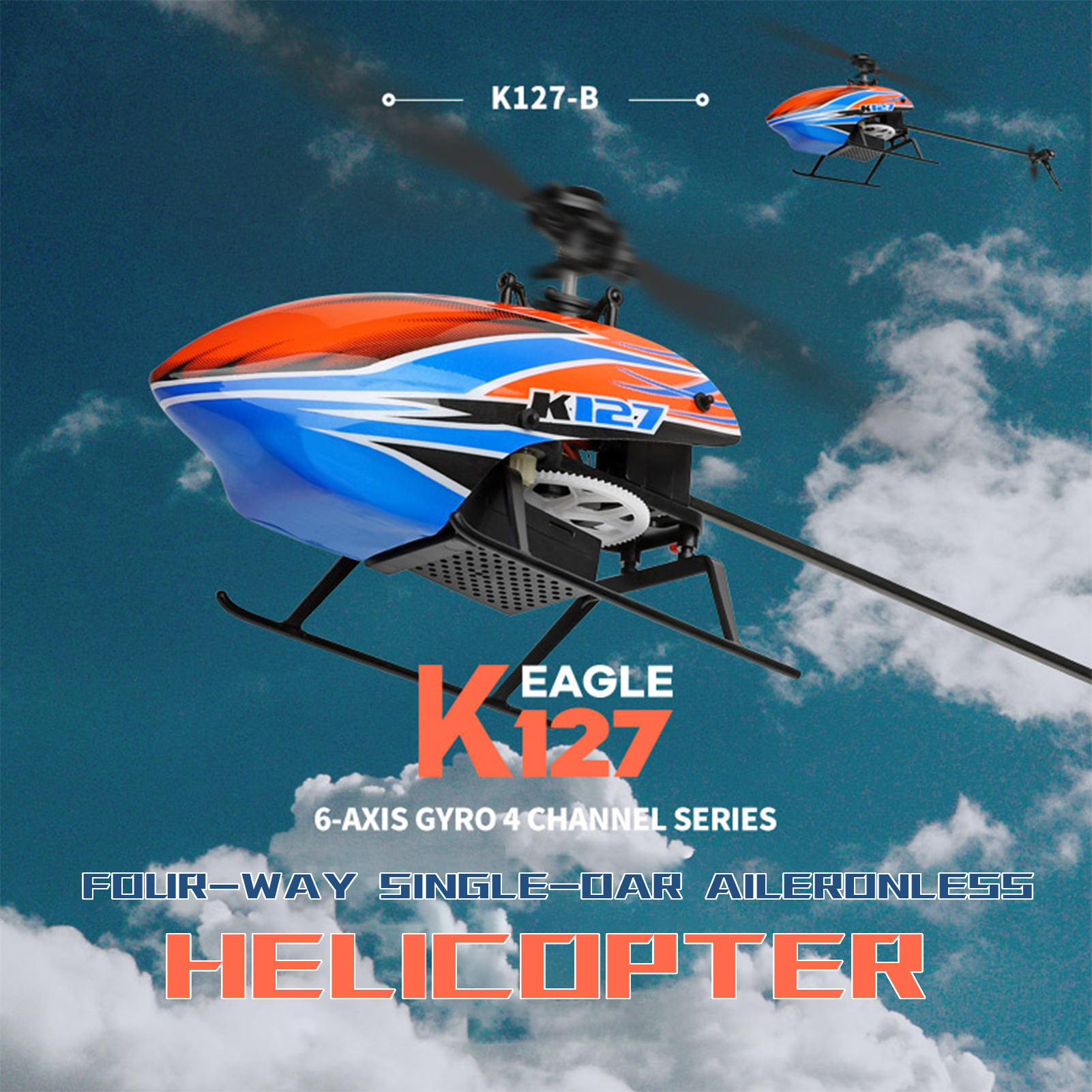 WLtoys XK K127 4CH 6-axis Gyro - Rc Helicopter Gyro avaliação e preço